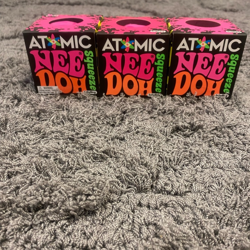 Nee Doh Squeeze Balls- Pink/blue-Set of 3-Authentic